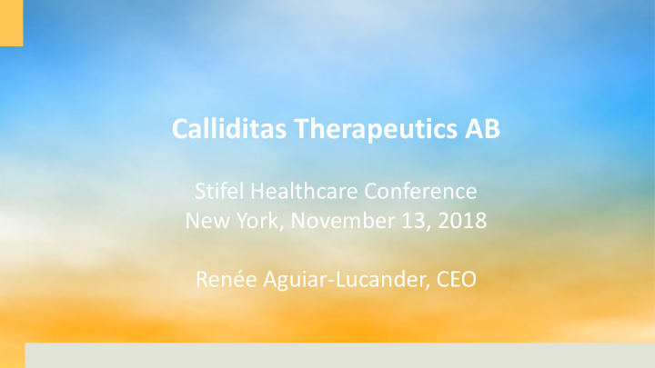 calliditas therapeutics ab