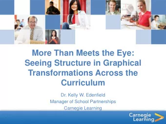 Curriculum  Dr. Kelly W. Edenfield  Manager of School Partnerships  Carnegie Learning  When I think