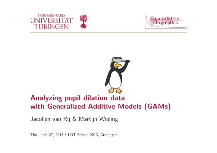 analyzing pupil dilation data with generalized additive
