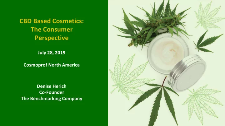 cbd based cosmetics