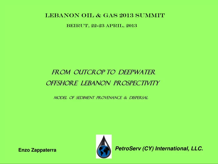 from outcrop to deepwater from outcrop to deepwater from