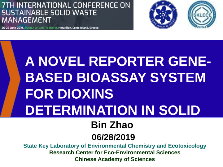 a novel reporter gene based bioassay system for dioxins