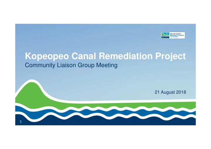 kopeopeo canal remediation project