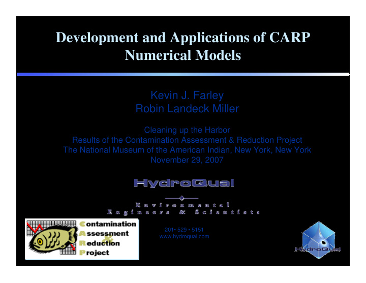 development and applications of carp development and