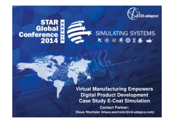 Virtual Manufacturing Empowers  Digital Product Development  Case Study E-Coat Simulation  Contact