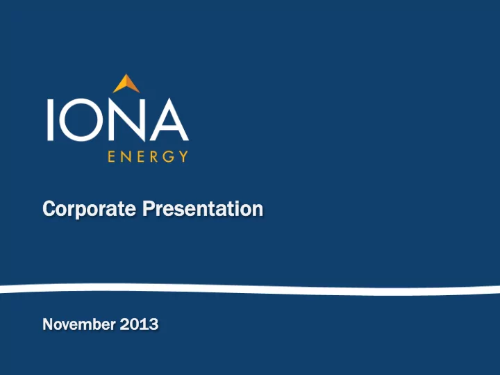corporate p presentation