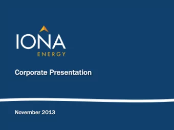 Corporate P  Presentation  November 2  2013  Discla  Di  laime  mer  Forw  rward  rd-lo  -lookin