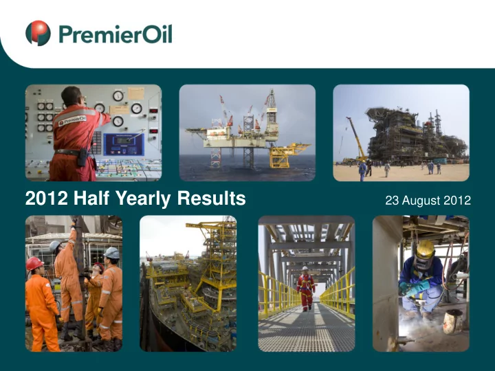 2012 half yearly results