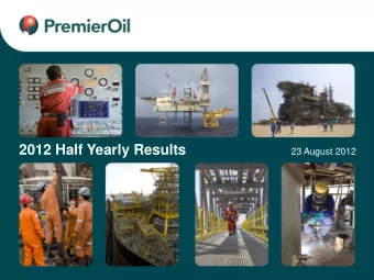 2012 Half Yearly Results  23 August 2012  Forward looking statements  This presentation may contain
