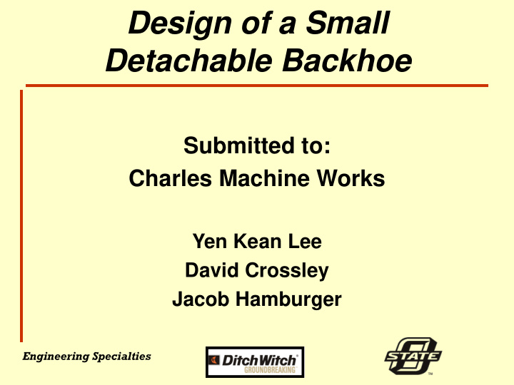 detachable backhoe
