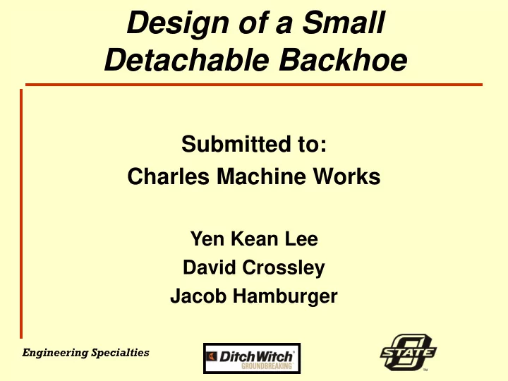 detachable backhoe