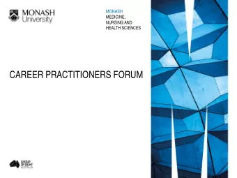 CAREER PRACTITIONERS FORUM  CHANGE OF PREFERENCE  Presenter: Julie Baxter  CHANGE OF PREFERNCE  3