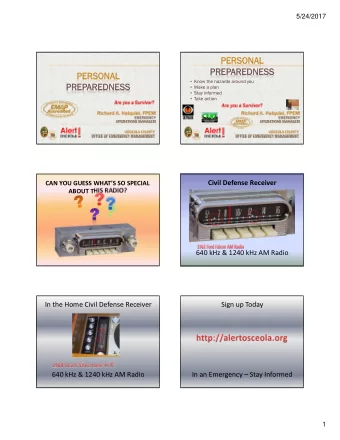 PERSONAL  PERSONAL  PREPAREDNESS  PREP  AREDNESS  PERSONAL  PERSONAL  Know the hazards around