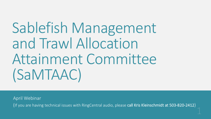 sablefish management and trawl allocation attainment