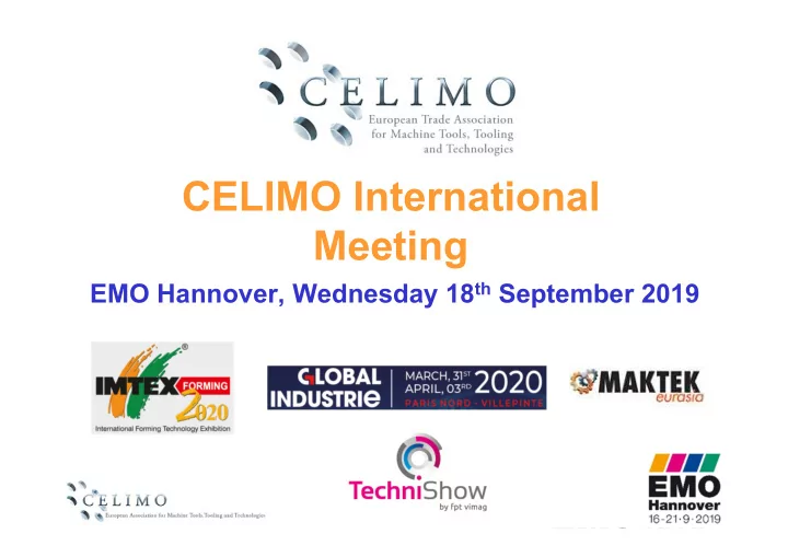 celimo international meeting