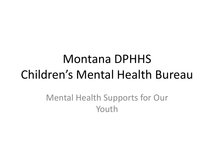 children s mental health bureau