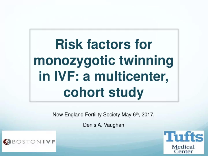 in ivf a multicenter