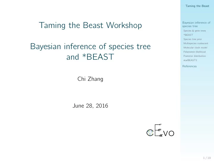 taming the beast workshop
