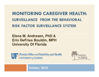 monitoring caregiver health monitoring caregiver health