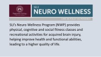 sli s neuro wellness program nwp provides physical