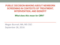 public decision making about newborn screening in