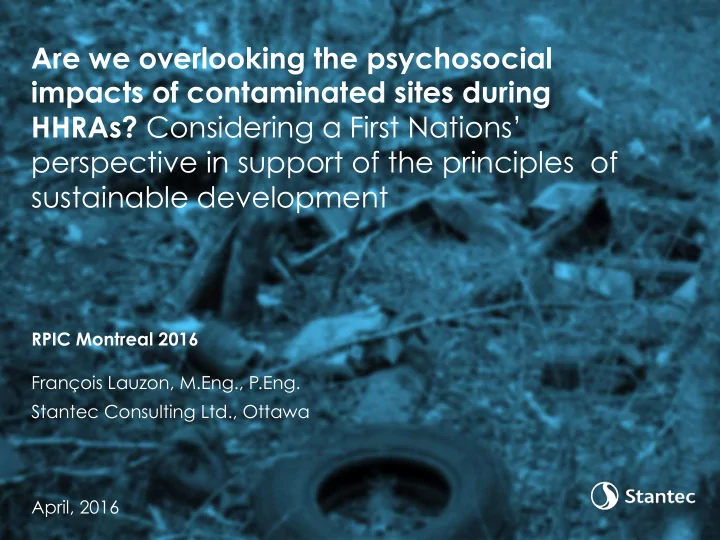 are we overlooking the psychosocial impacts of