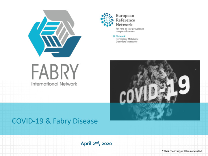 covid 19 amp fabry disease