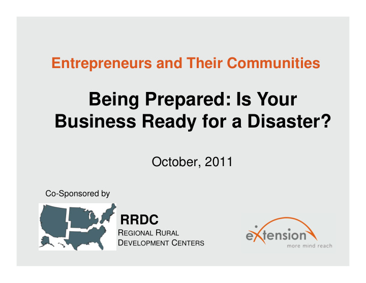 being prepared is your business ready for a disaster
