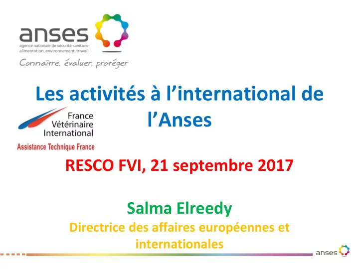 les activit s l international de