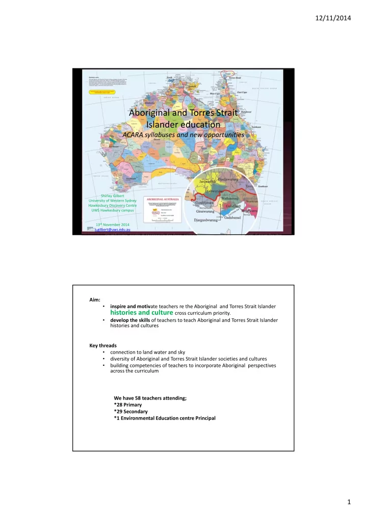 aboriginal and torres strait islander education