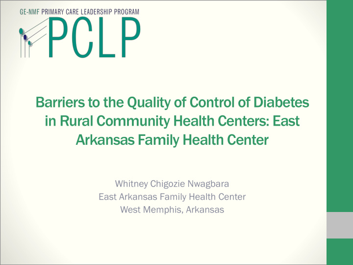 in rural community health centers east