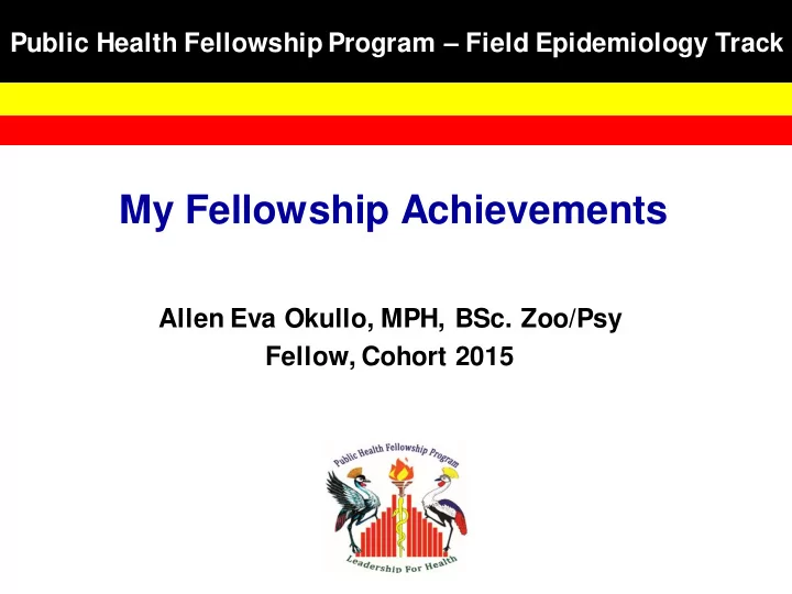 my fellowship achievements