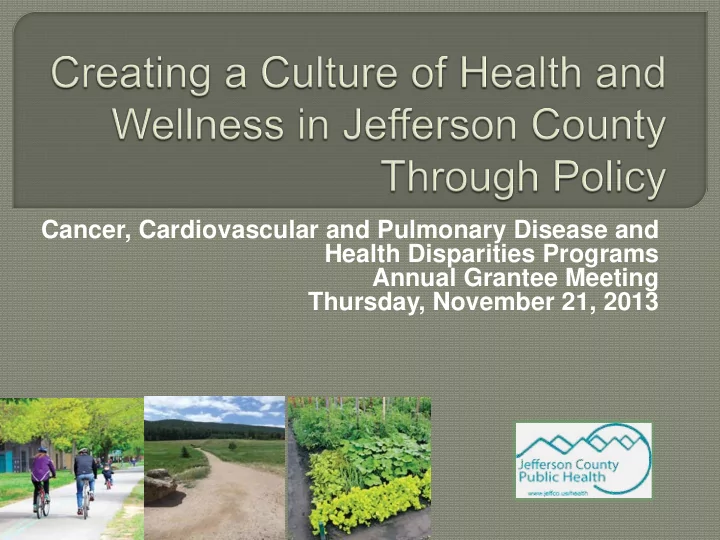 cancer cardiovascular and pulmonary disease and health