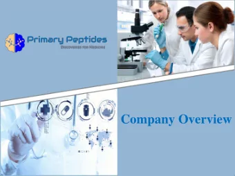 Company Overview  Company Overview  Company Background    A leading biotech company founded in