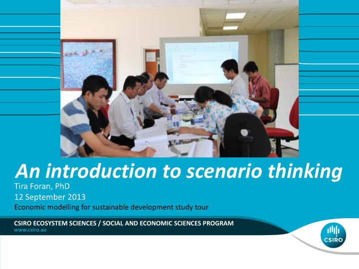 an introduction to scenario thinking