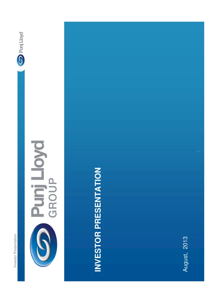 investor presentation