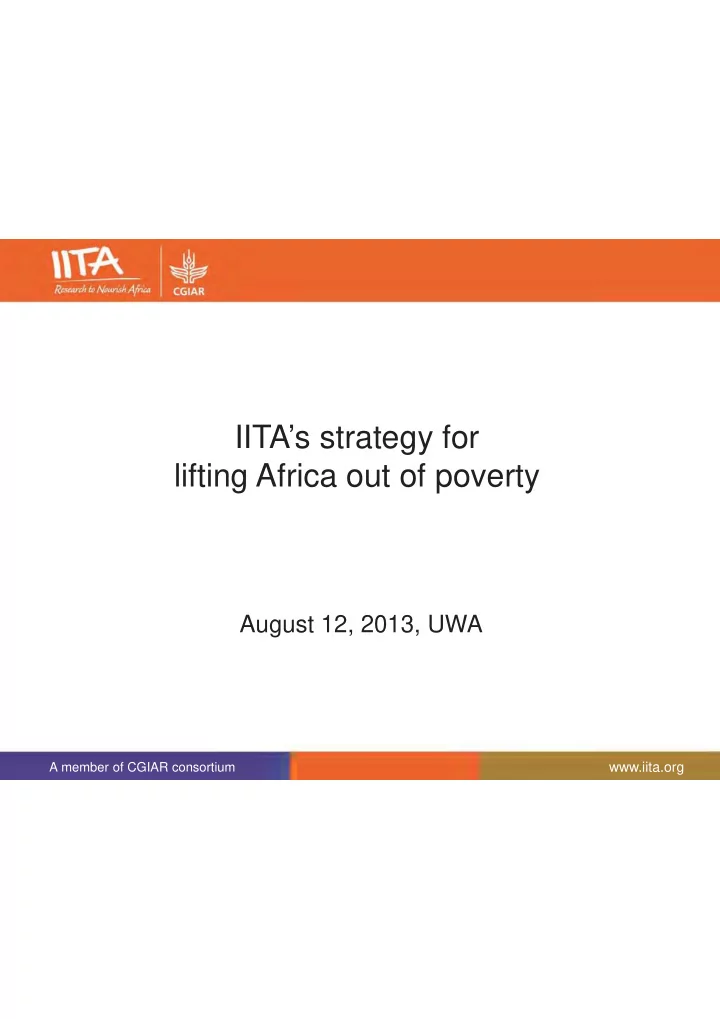 lifting africa out of poverty