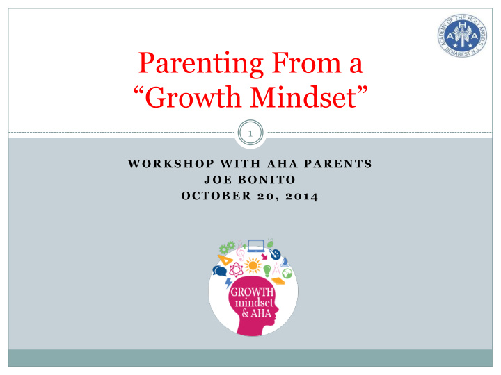 parenting from a growth mindset