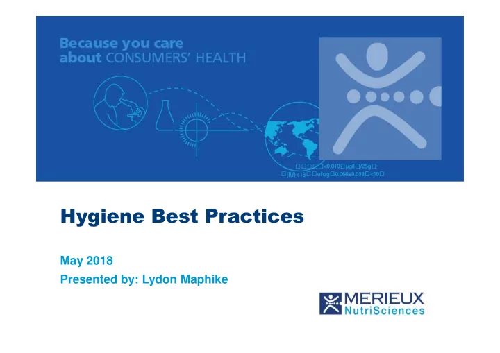 may 2018 presented by lydon maphike