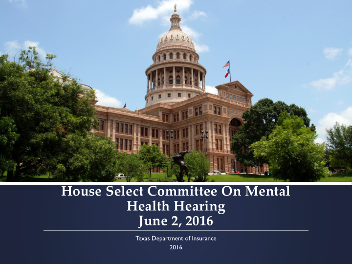 house select committee on mental