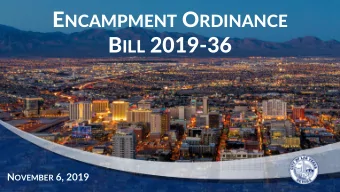 B ILL 2019-36 N OVEMBER 6, 2019 W HY WE HERE ?  HY ARE WE W HAT IS IS THE PROBLEM ? A W ORD ON ON S