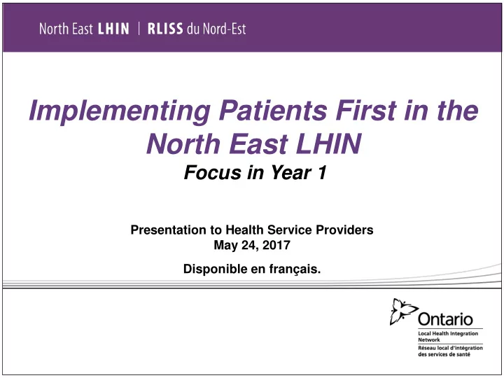 north east lhin