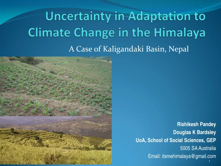 a case of kaligandaki basin nepal