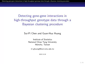 Detecting gene-gene interactions in  high-throughput genotype data through a  Bayesian clustering
