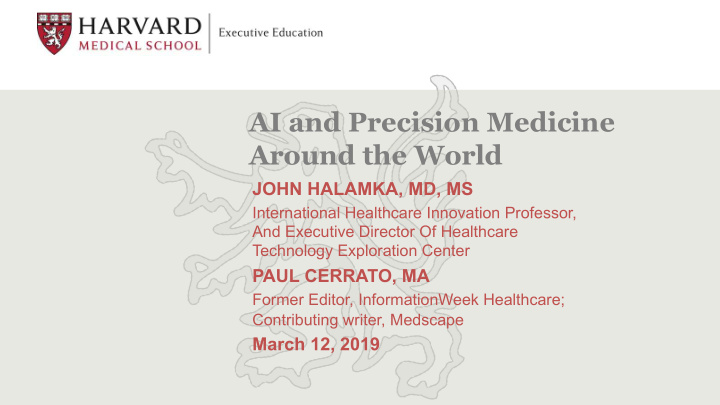 ai and precision medicine around the world