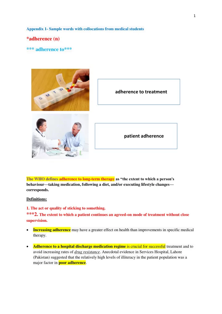 adherence to treatment patient adherence the who defines