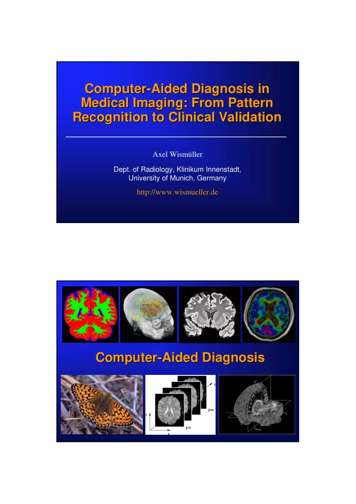 computer aided diagnosis in aided diagnosis in computer