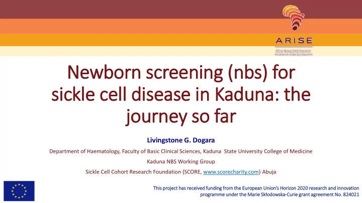 sic ickle cell dis isease in in kaduna the