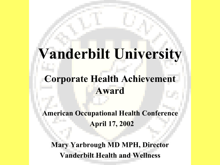 vanderbilt university