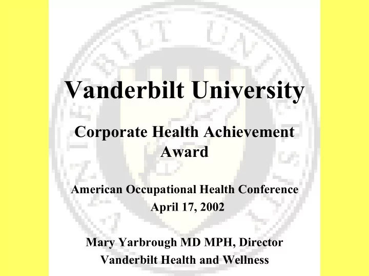 vanderbilt university